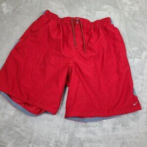 Nike Swim Board Shorts‎ Mens Size 2X-Large Red Activewear Pocket
